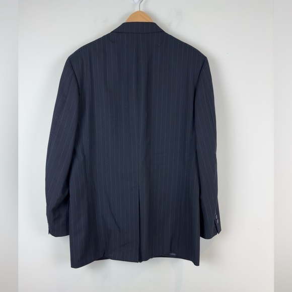Brooks Brothers Navy Blue Striped Wool Blazer Size 41R - Picture 2 of 7